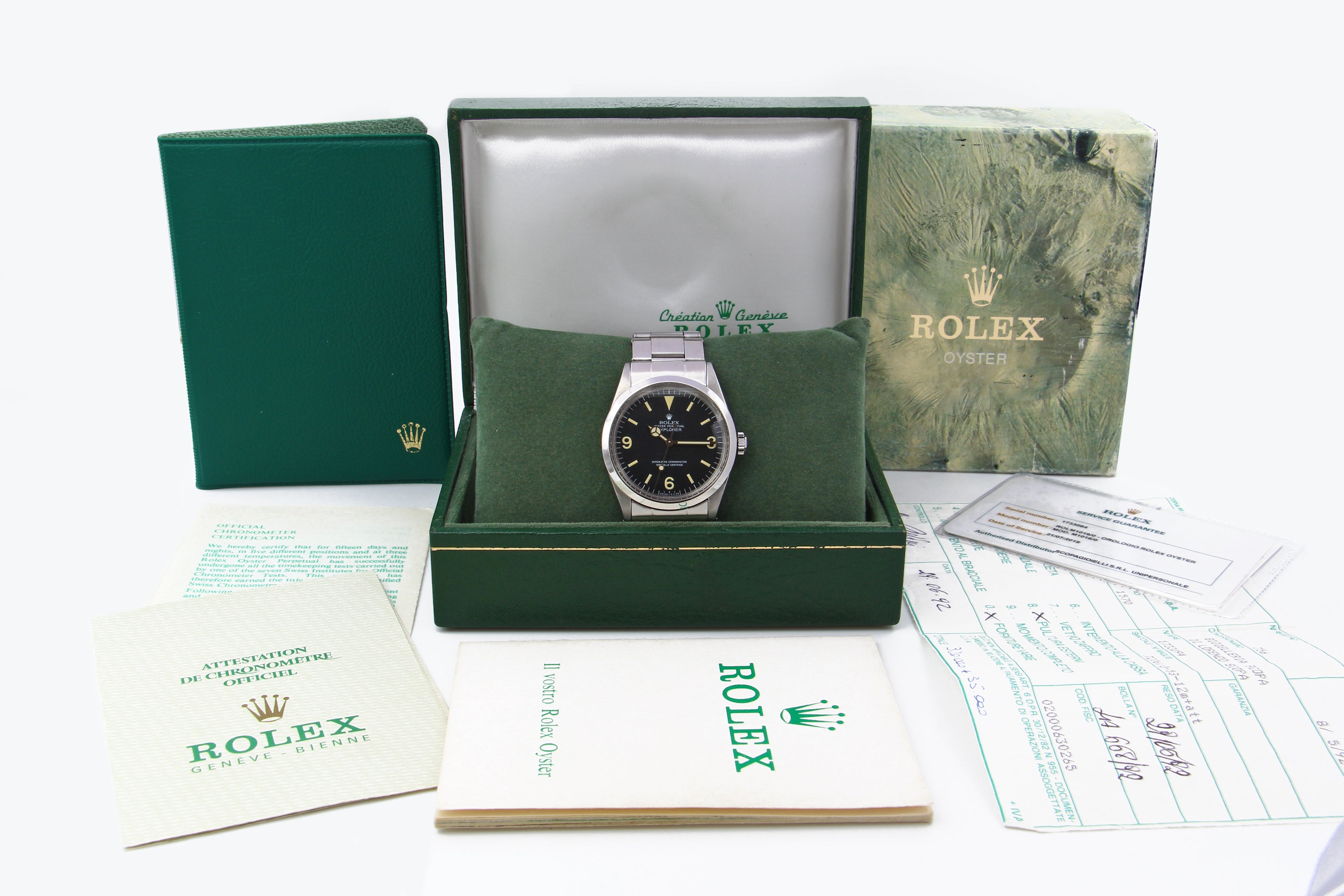 Rolex Explorer 1016 Matt Dial 1973 FULL SET Italy