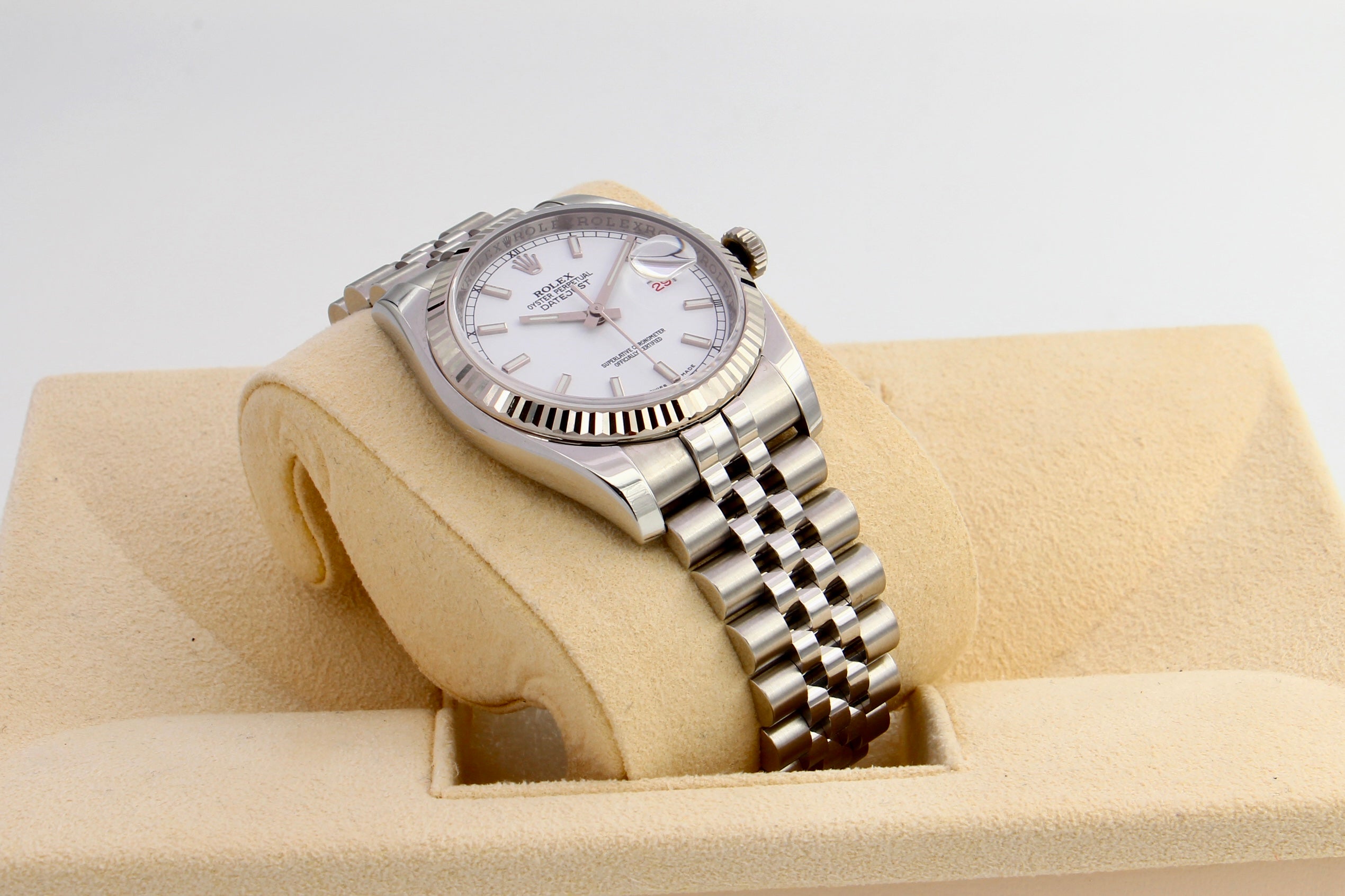 Rolex Datejust 116234 Cadran roulette blanc 36 mm de 2007