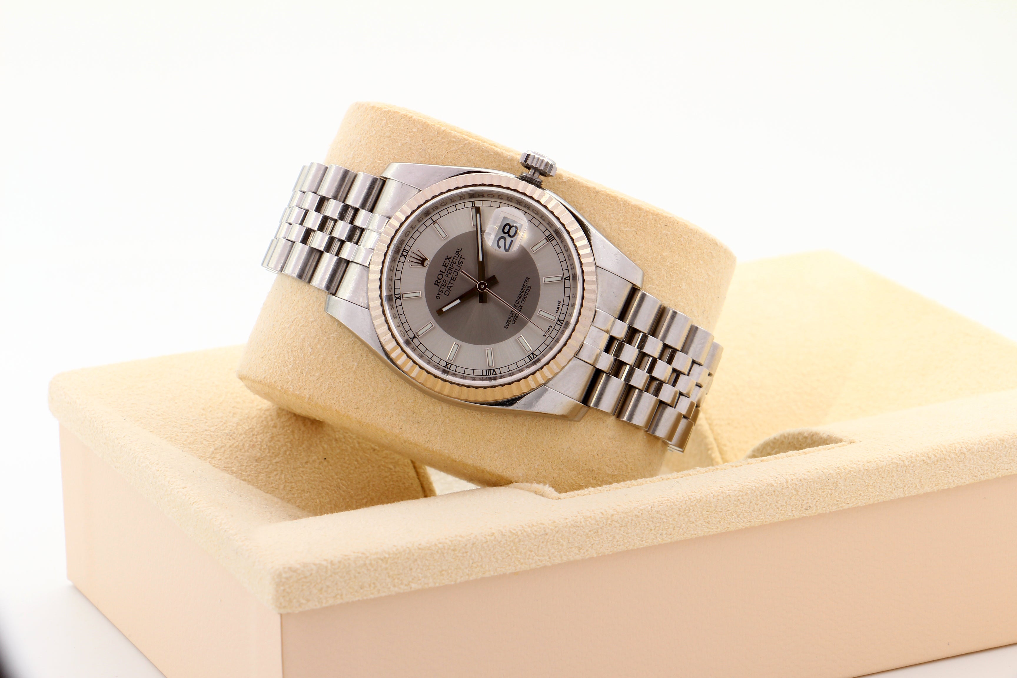 Rolex Datejust 116234 White Dial Roulette 2007