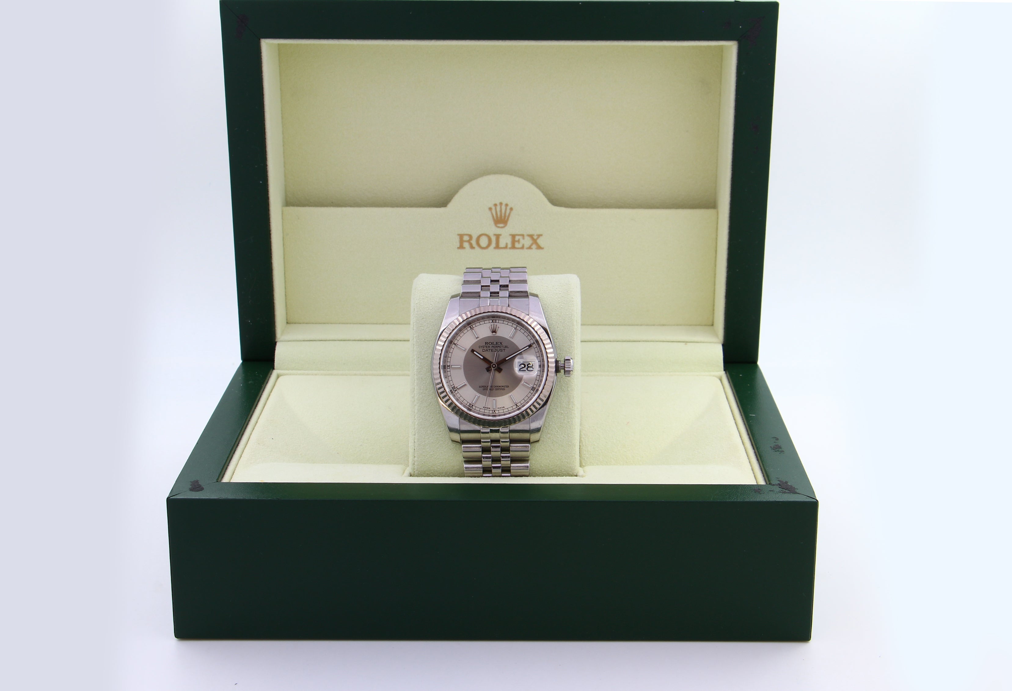 Rolex Datejust 116234 White Dial Roulette 2007