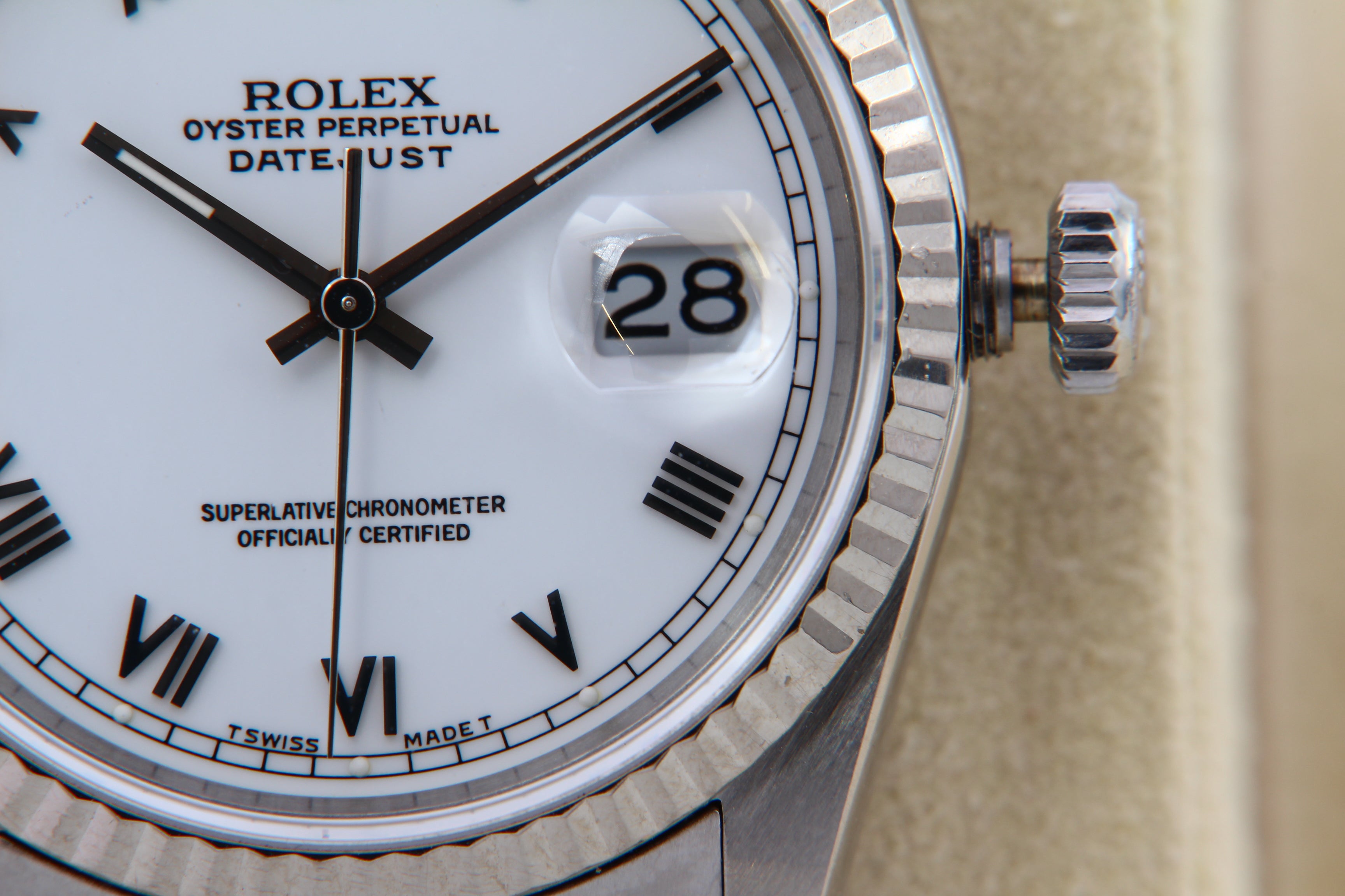 Rolex Datejust 16234 36 mm Cadran blanc de 1990