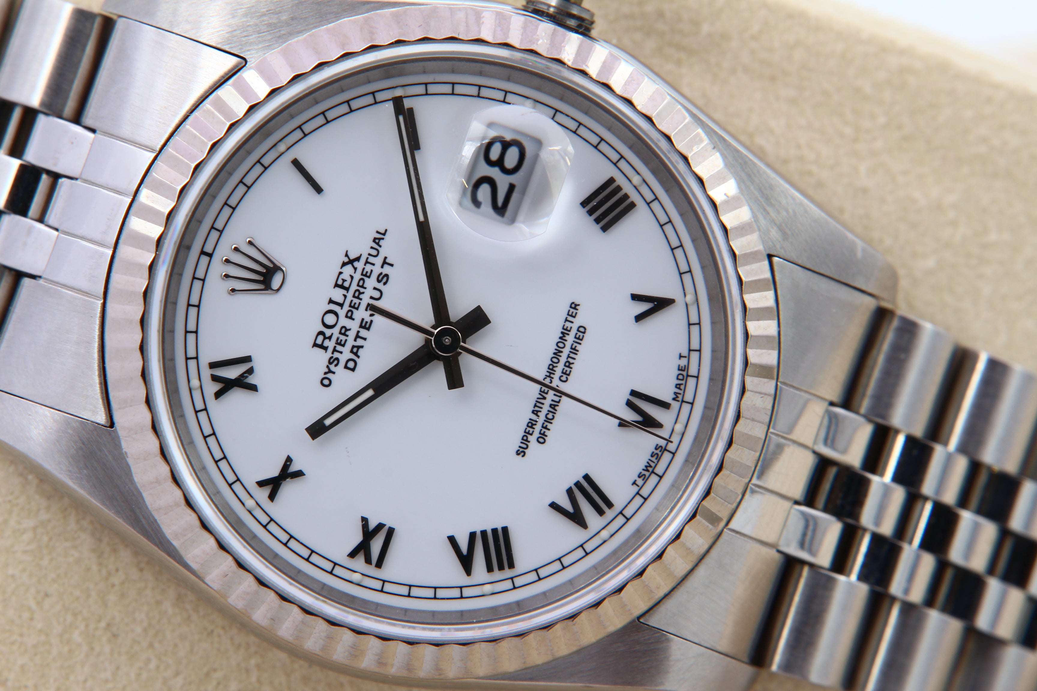 Rolex Datejust 16234 36 mm Cadran blanc de 1990