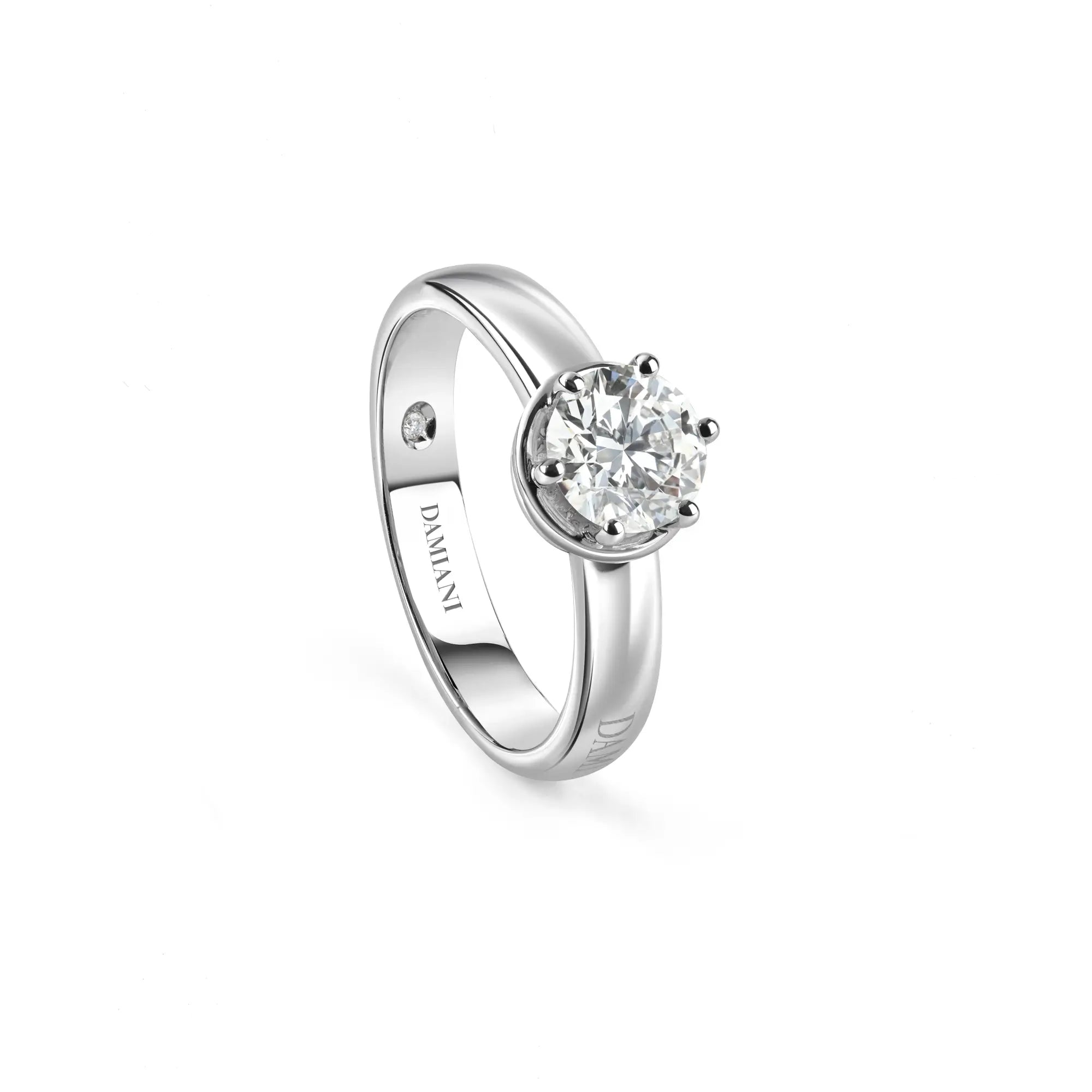 White gold and diamond solitaire ring Minou, Damiani