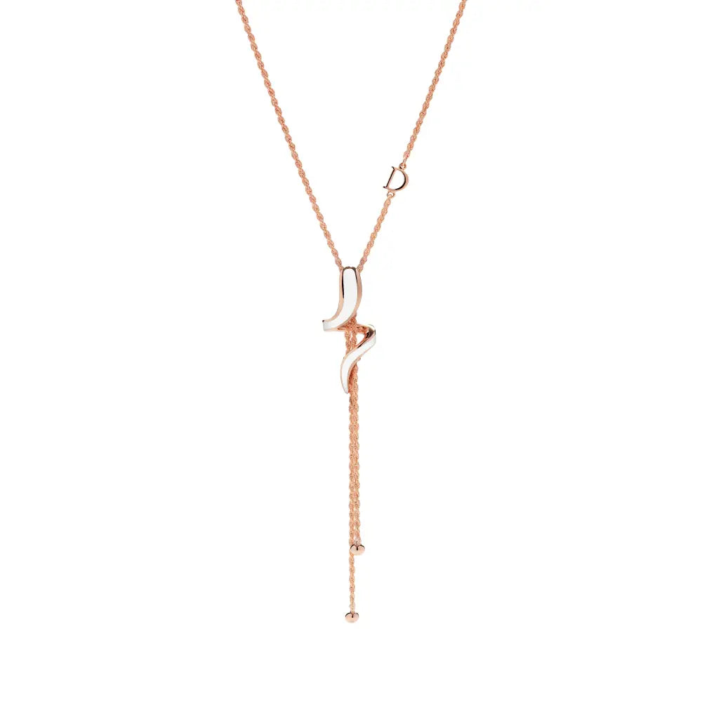 Collana oro rosa e ceramica bianca con diamanti Eden, Damiani