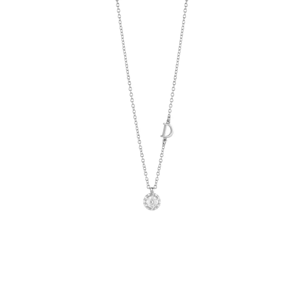 Collana punto luce oro bianco e diamanti Minou full pavé, Damiani