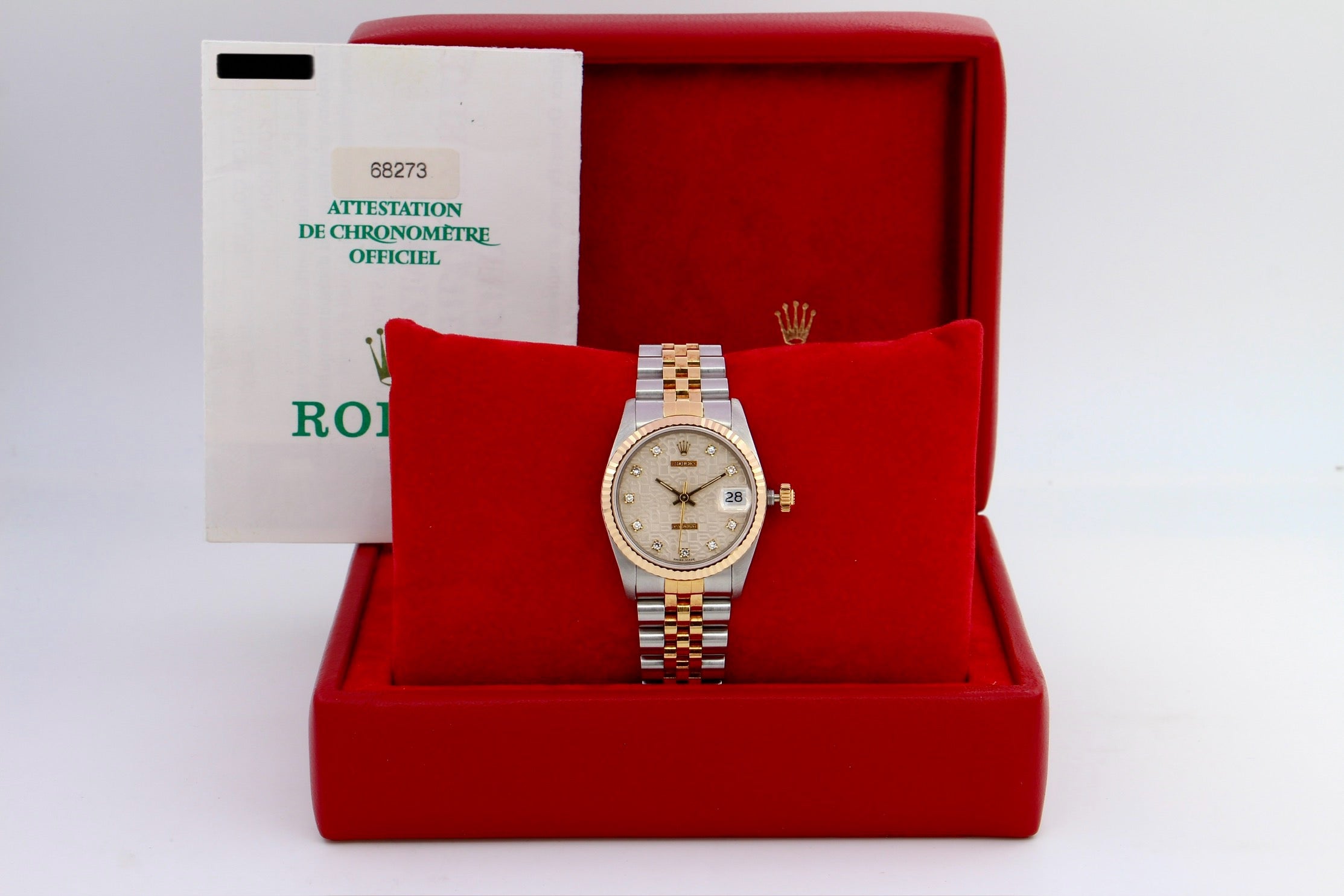 Rolex Datejust 68274 White Dial 1985