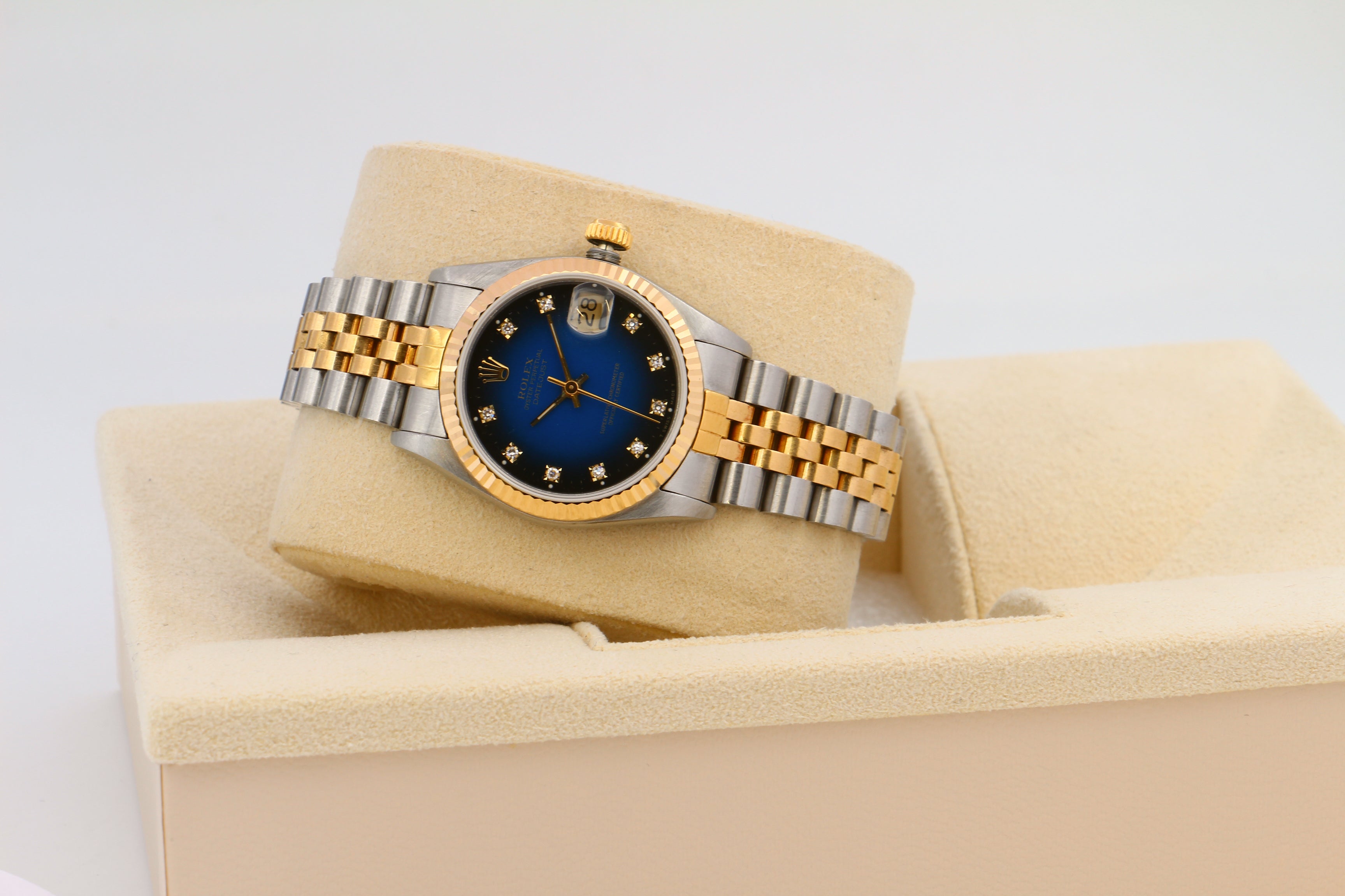 Rolex Datejust 68273 quadrante blu Vignette & diamanti del 1988