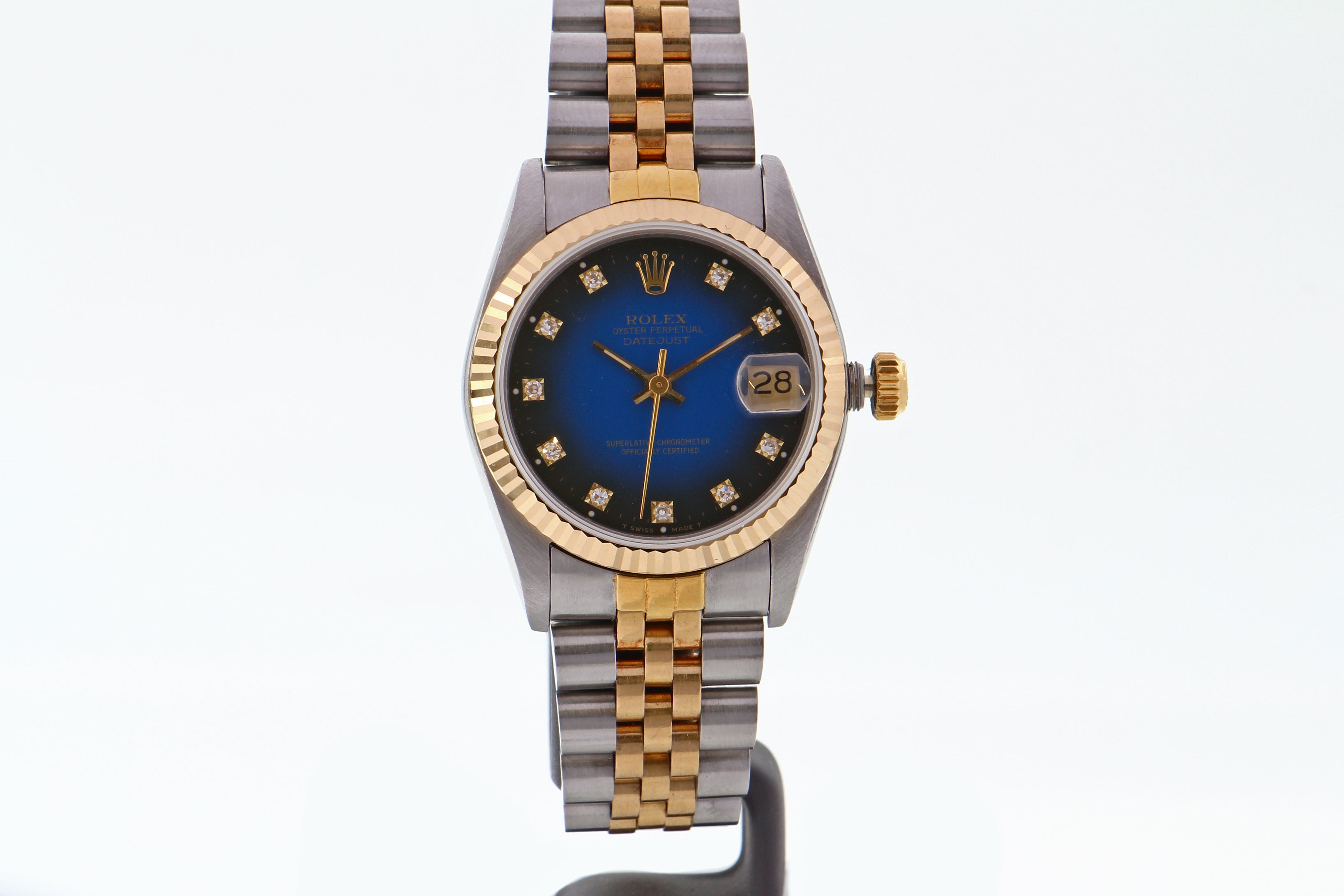 Rolex Datejust 68273 quadrante blu Vignette & diamanti del 1988