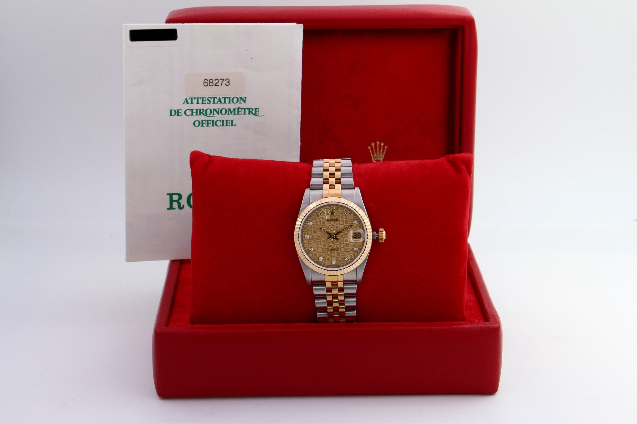 Rolex Datejust 68274 White Dial 1985