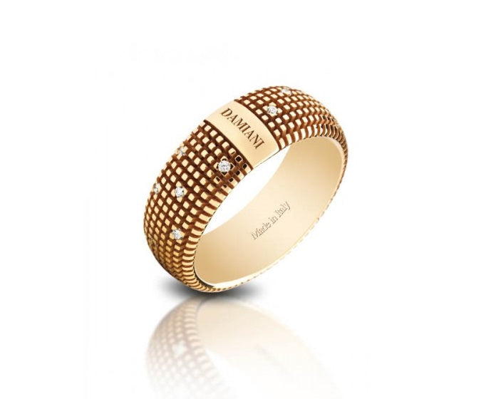 Anello a fascia oro giallo e diamanti Metropolitan Dream, Damiani