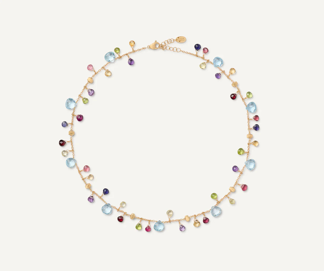 Collier con gemme multicolore e catena regolabile, Paradise, Marco Bicego