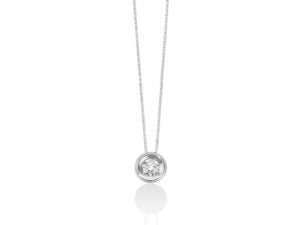 White gold and diamond light point necklace, Miluna