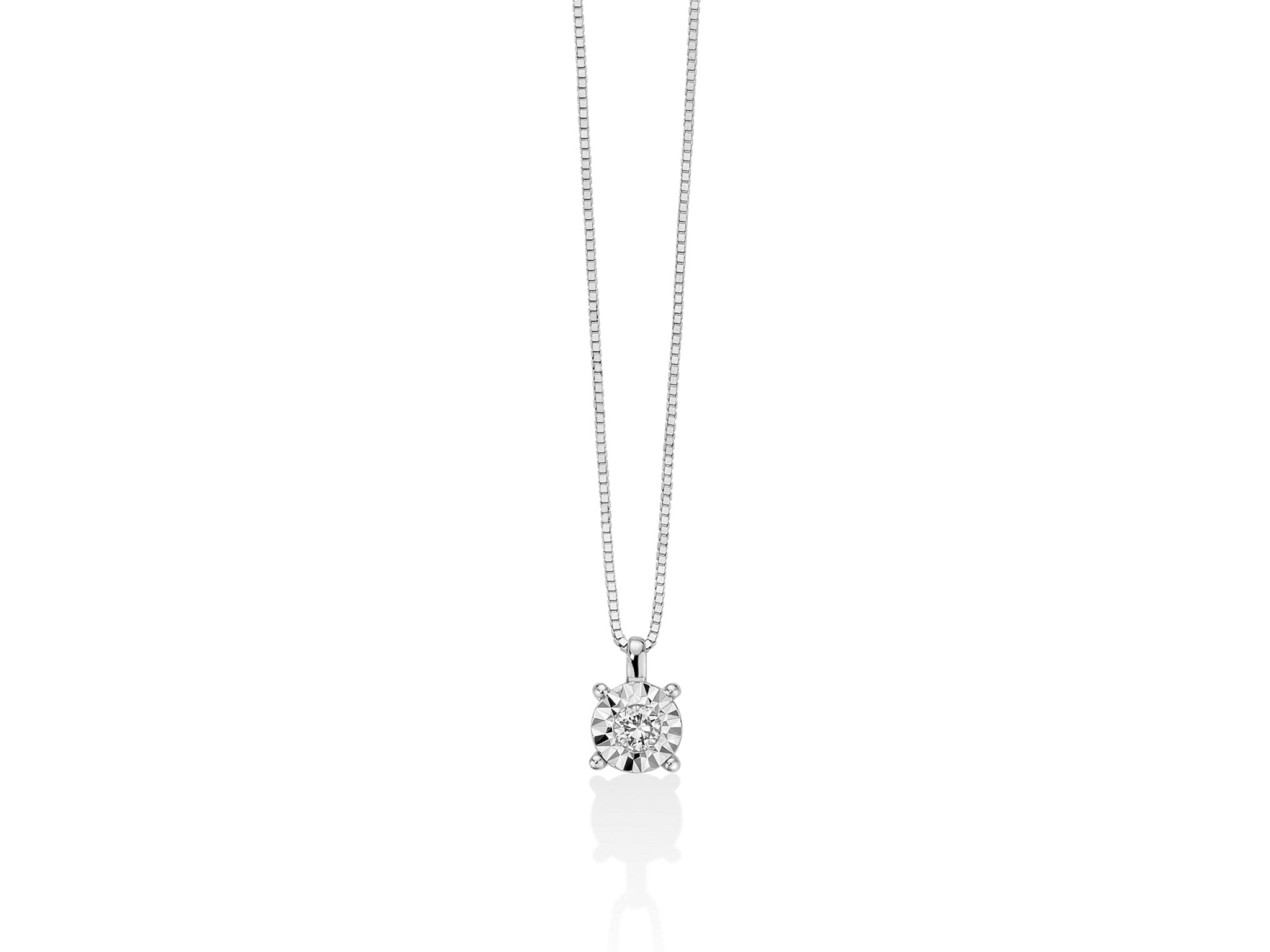 White gold and diamond light point necklace, Miluna