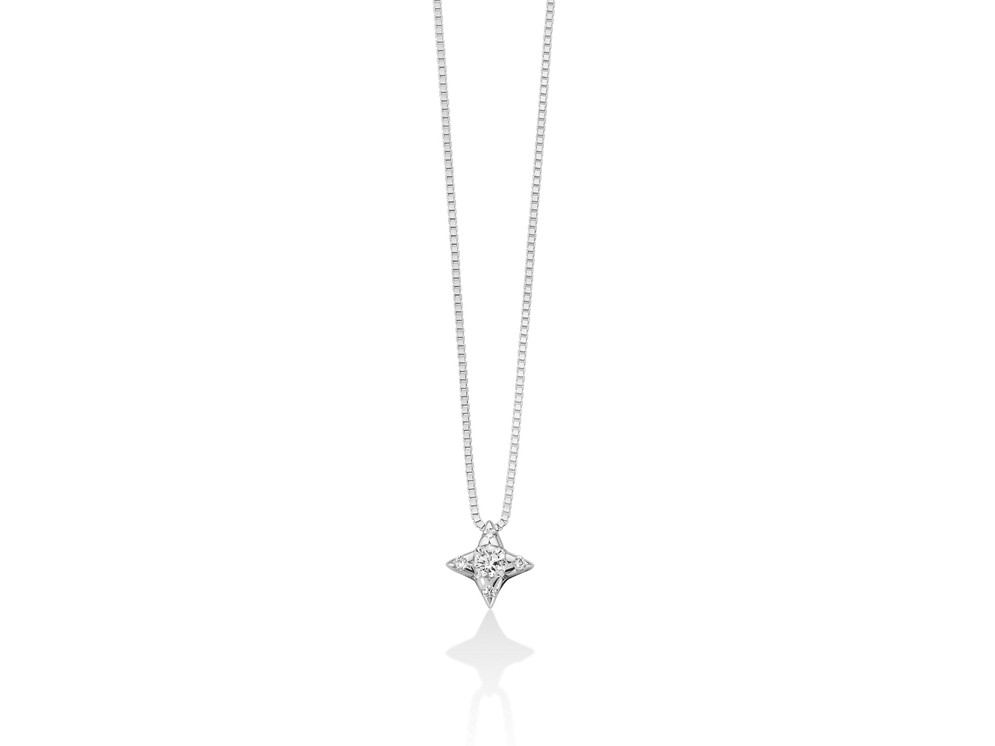 White gold and diamond light point necklace, Miluna