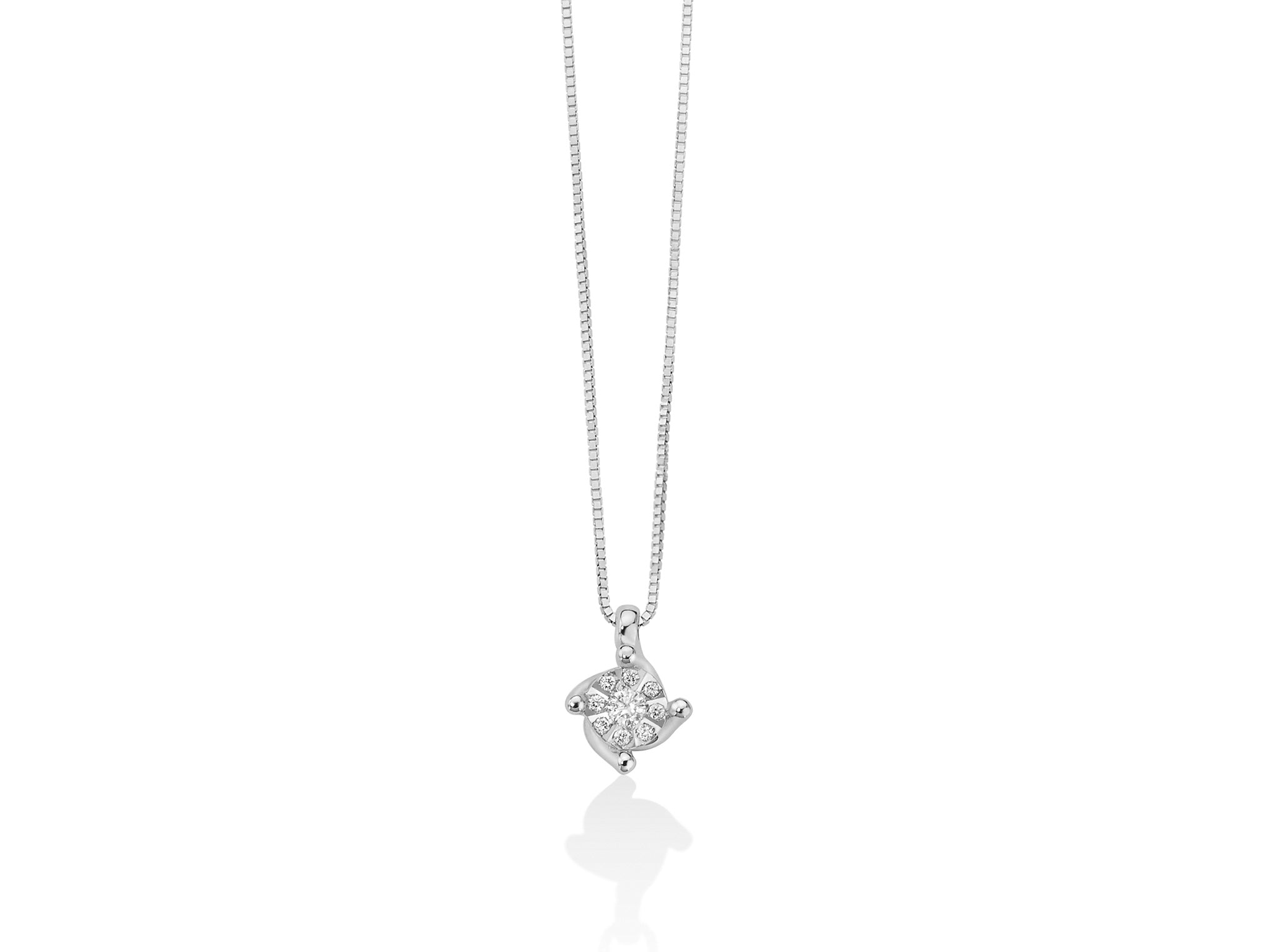 Collier en or blanc et diamants, Miluna