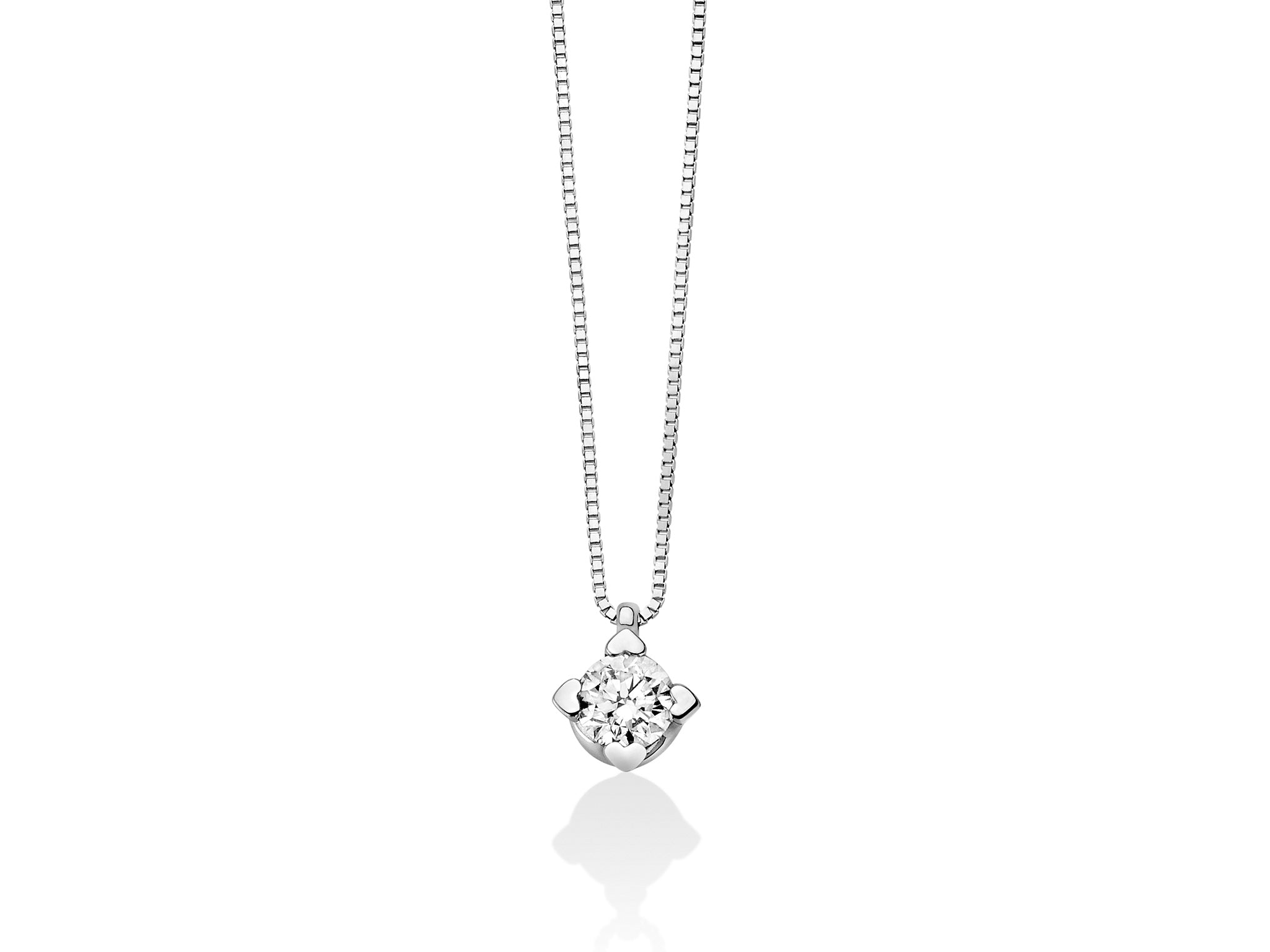 Collier point lumineux en or blanc et diamants, Miluna (Copie)