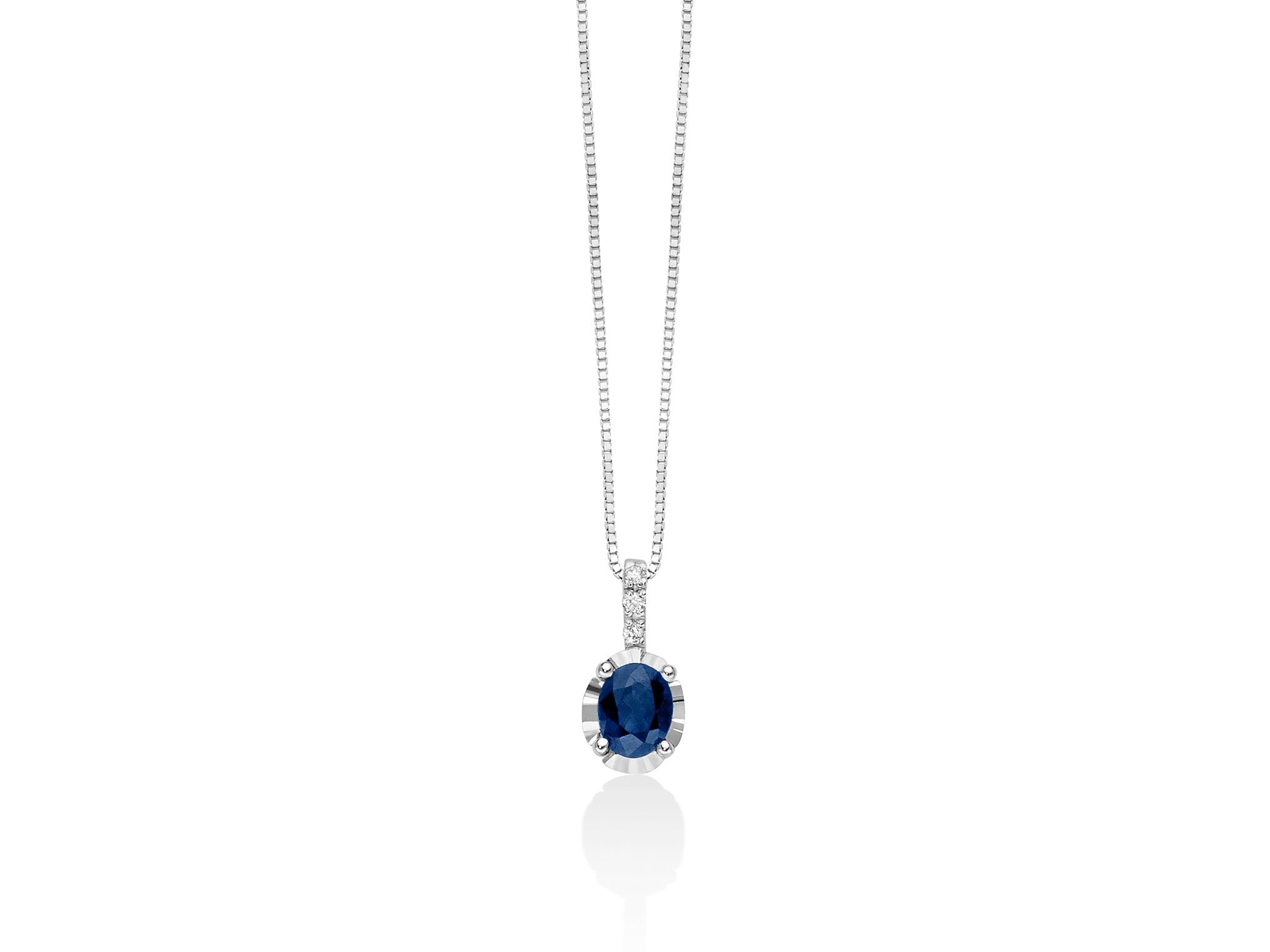 White gold, sapphire and diamond necklace, Miluna