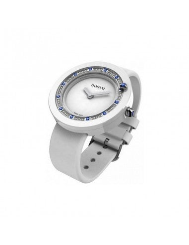 Belle Epoque white ceramic and sapphire watch, Damiani