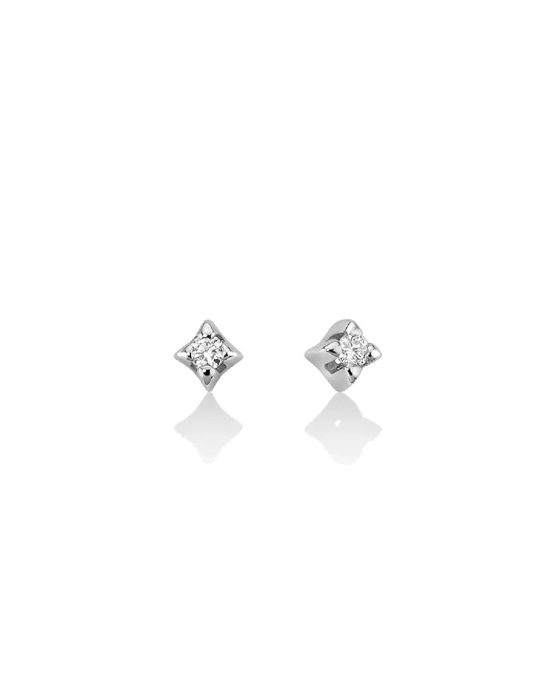 White gold and diamond light point earrings, Miluna