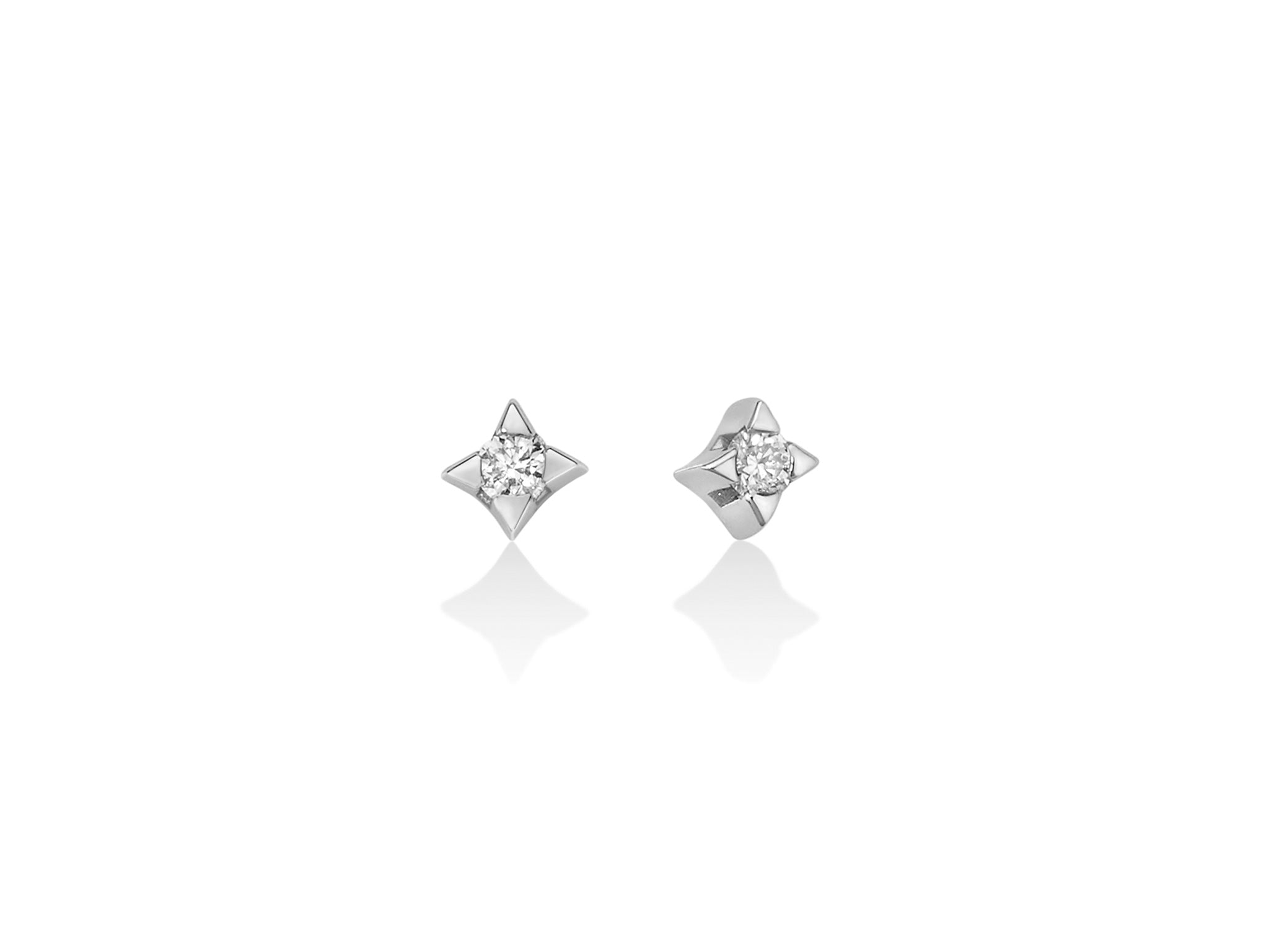 Boucles d'oreilles point lumineux en or blanc et diamants, Miluna (Copie)