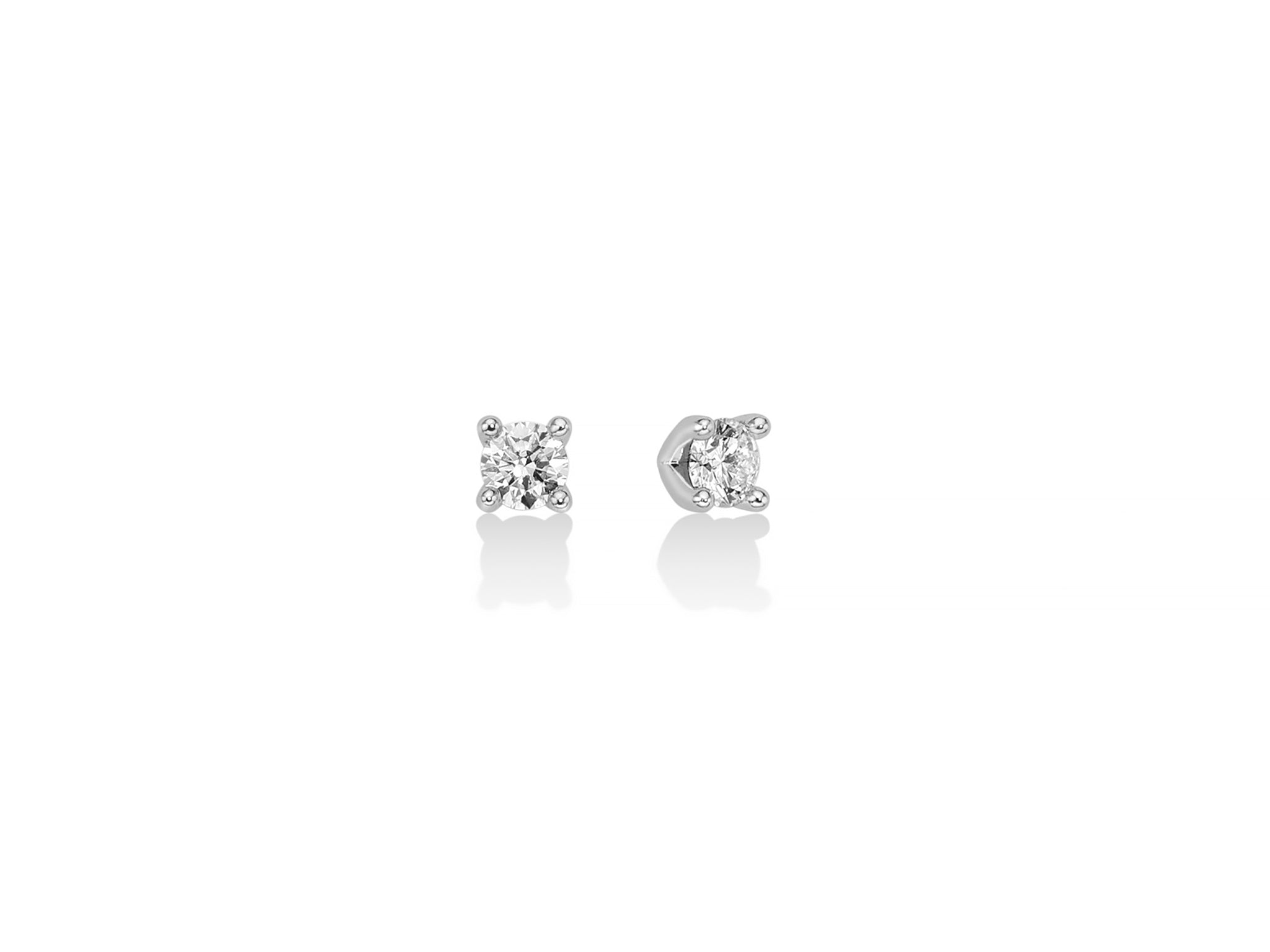 White gold and diamond light point earrings, Miluna