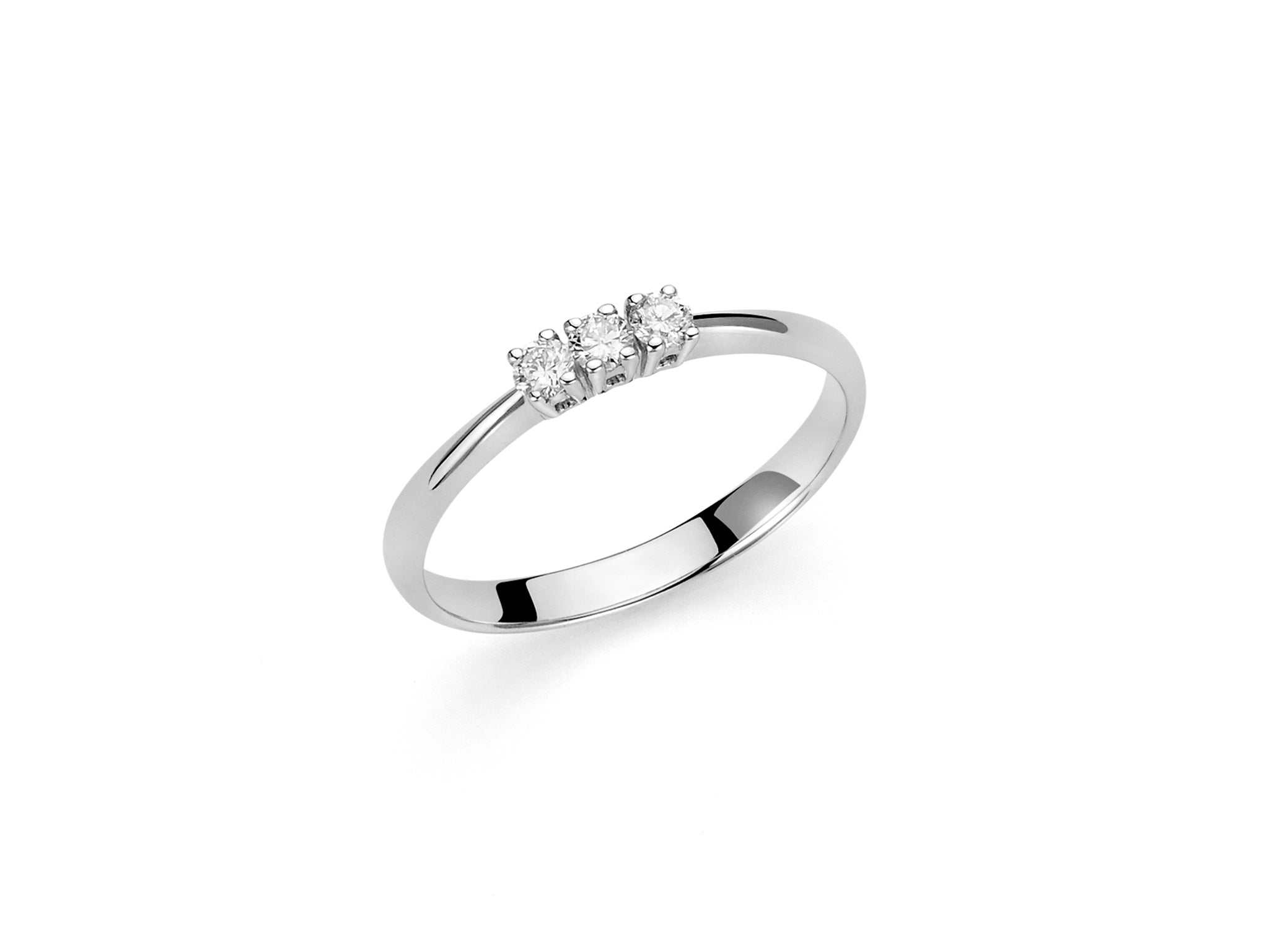 White gold and diamond trilogy ring, Miluna