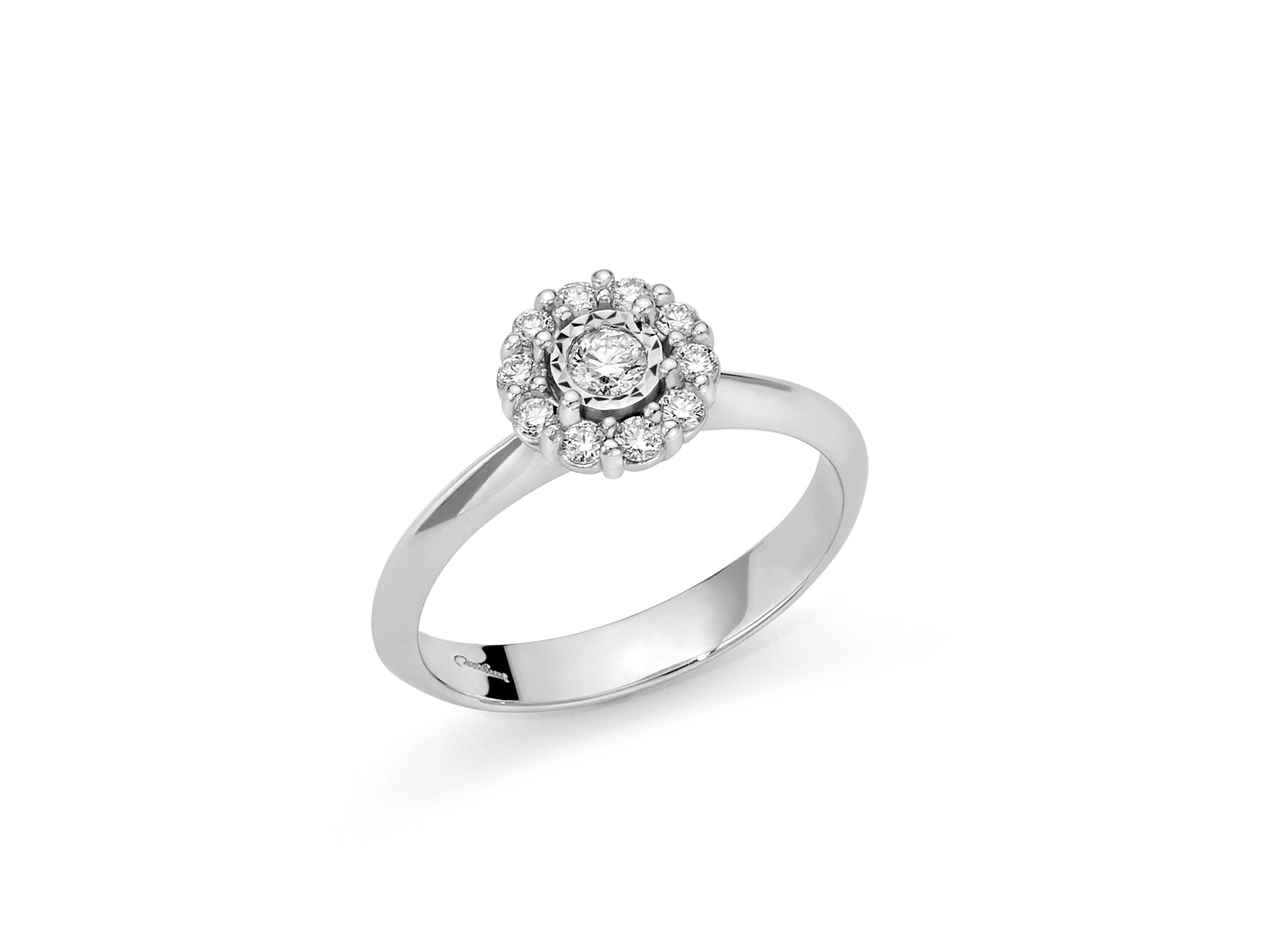 Bague en or blanc et diamants, Miluna