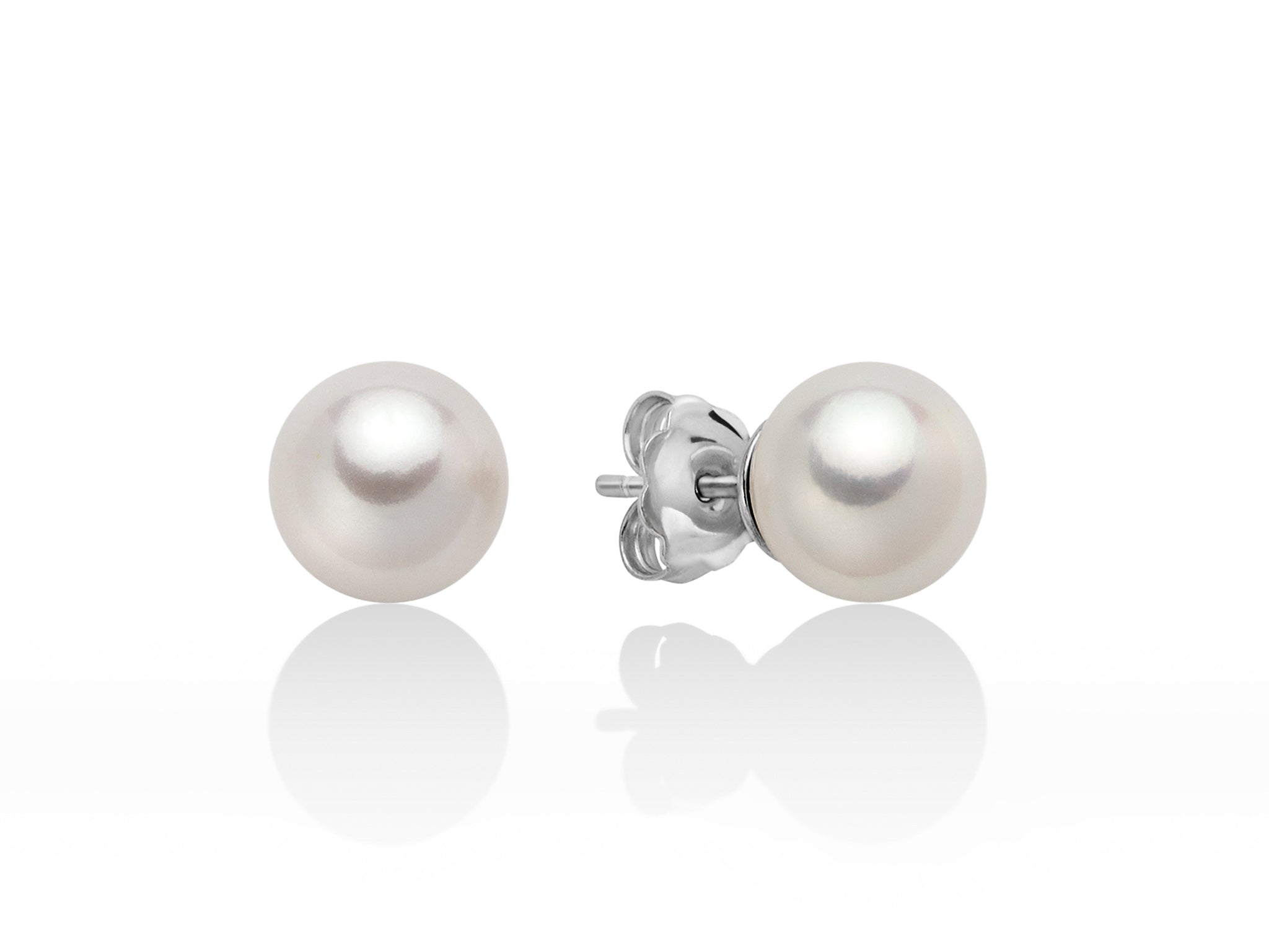 White gold and pearl earrings, Miluna