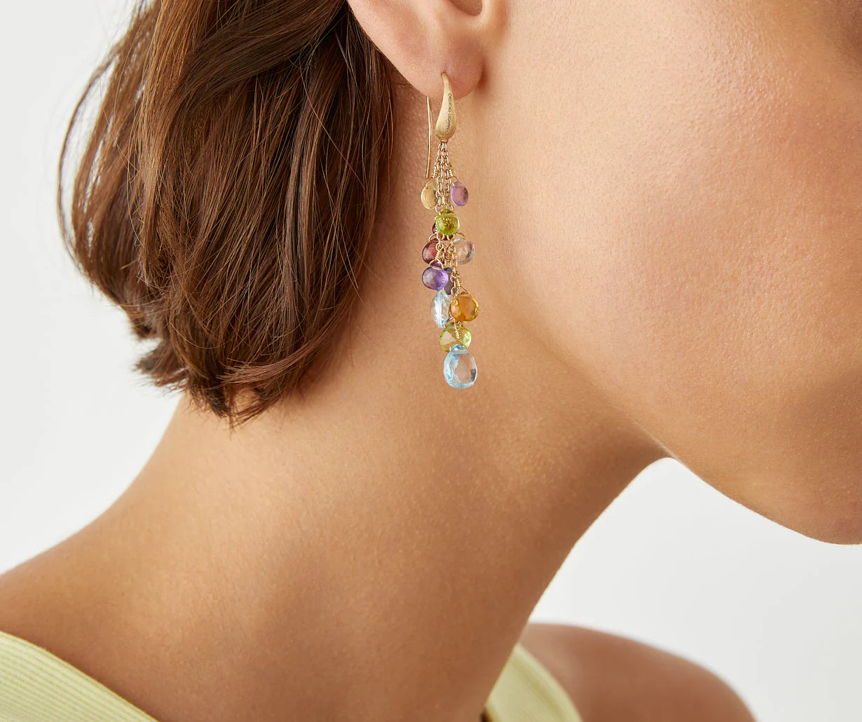 Multicolor Hook Drop Earrings, Paradise, Marco Bicego