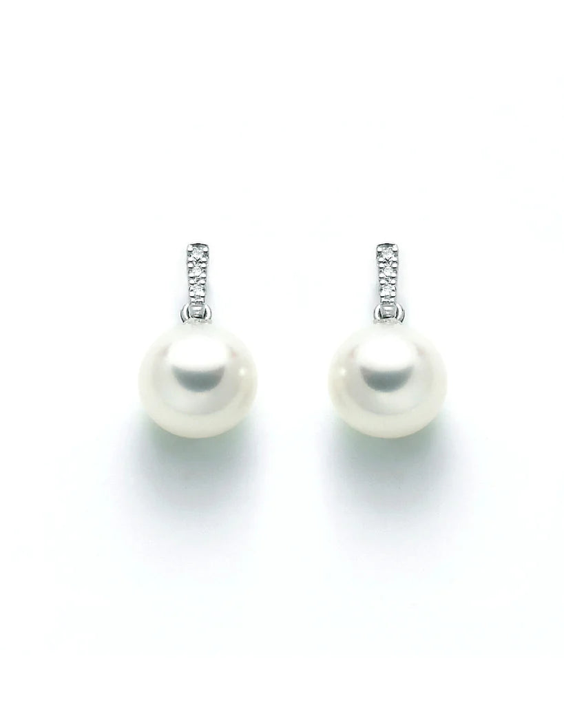 White gold, diamond and pearl earrings, Miluna (Copy)