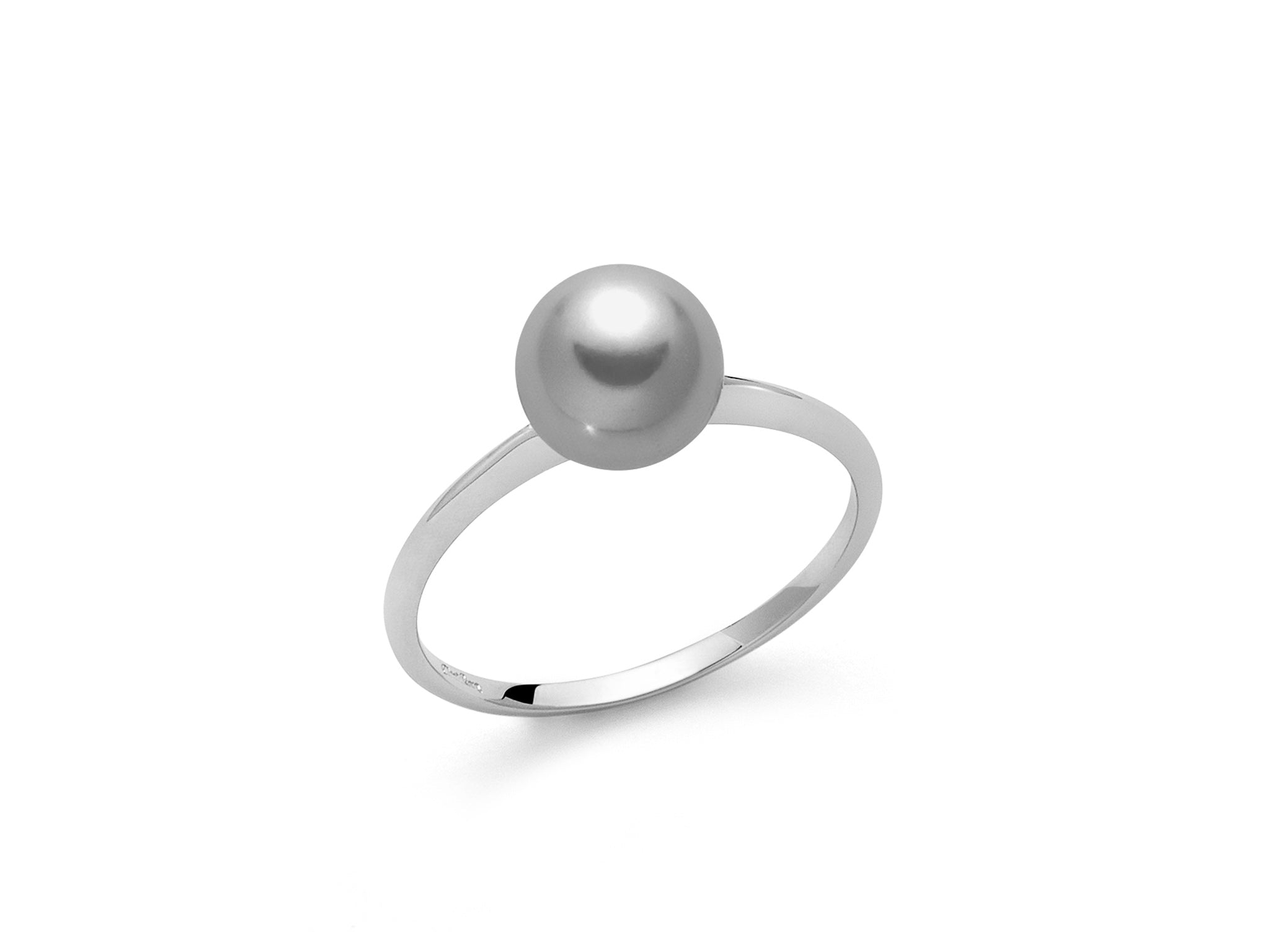 Bague en or blanc et perle, Miluna