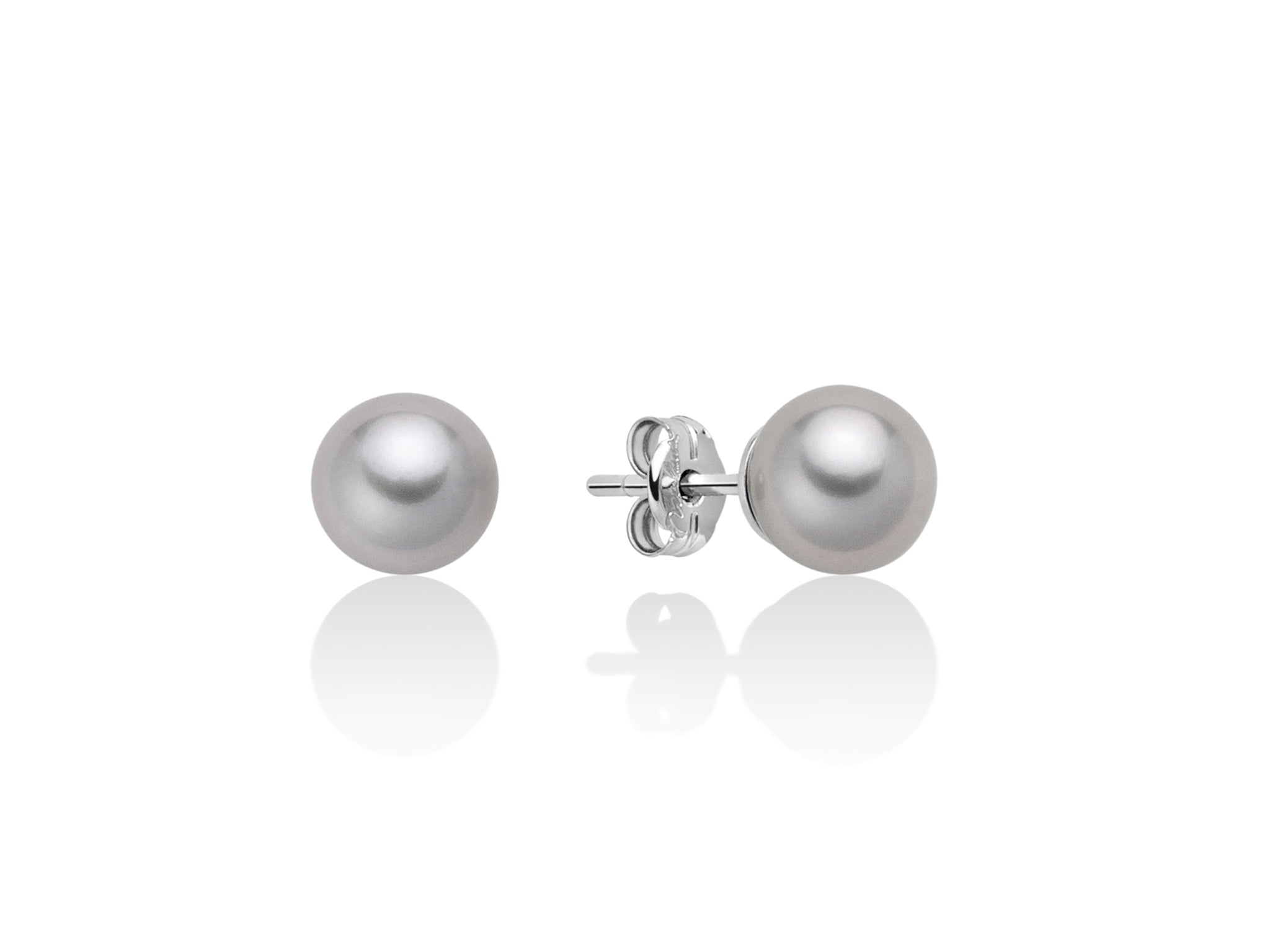 White gold and pearl earrings, Miluna