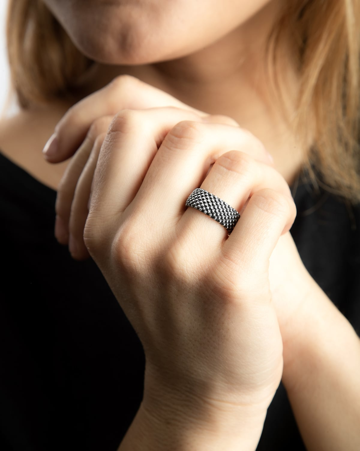 Silver bracelet, square curb, 150 thread, Nove25