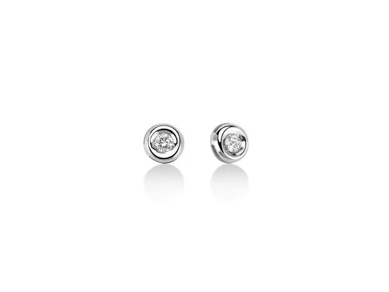 White gold and diamond light point earrings, Miluna