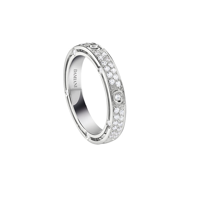 Anello eternity oro bianco e diamanti 3.4 mm D.Side, Damiani