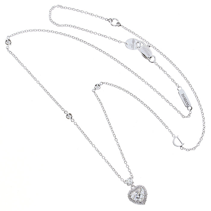 White gold and diamond Minou full pavé light point necklace, Damiani