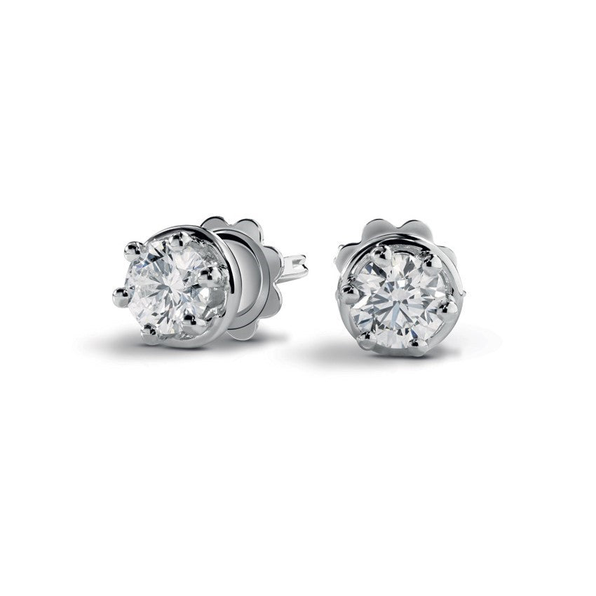 Boucles d'oreilles point lumineux Minou en or blanc et diamants, Damiani