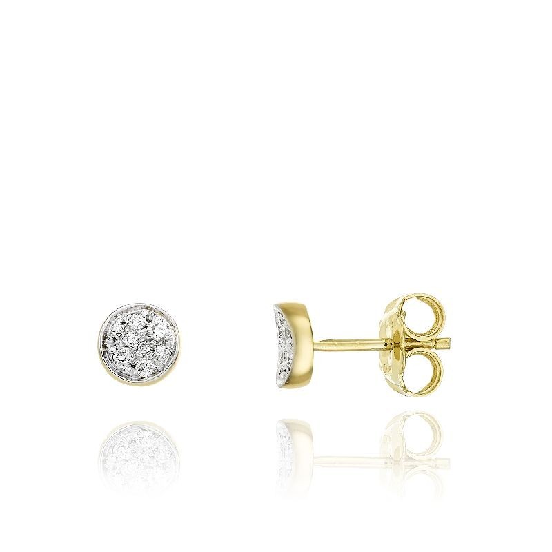 Boucles d'oreilles lobe en or et diamants, Armillas Glow, Chimento