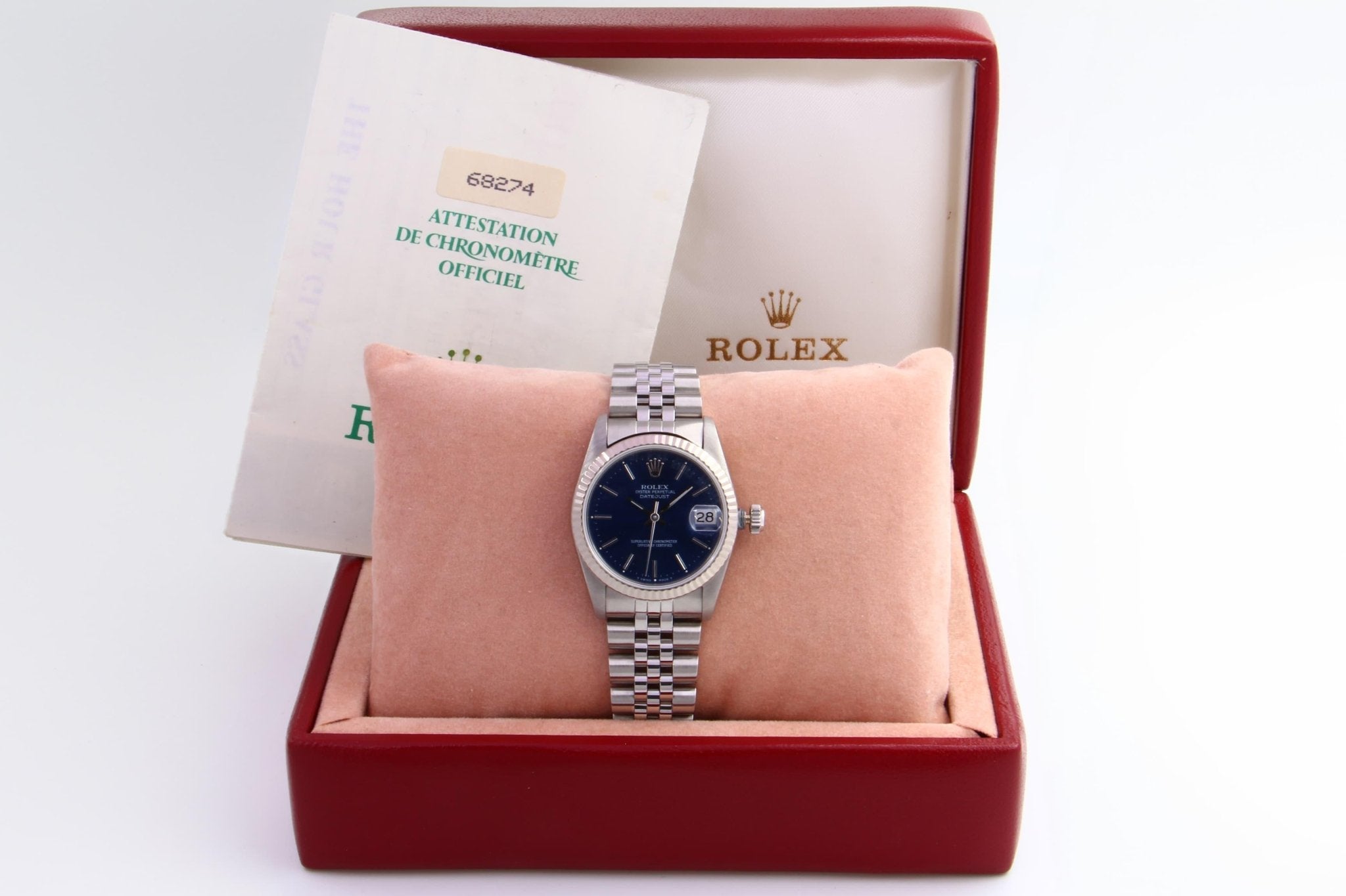 Rolex Datejust 68274 31mm quadrante blu del 1988 - Ferro Orologi e Gioielli