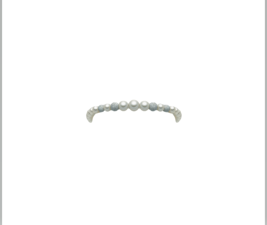 Bracelet en or blanc et perles, Miluna